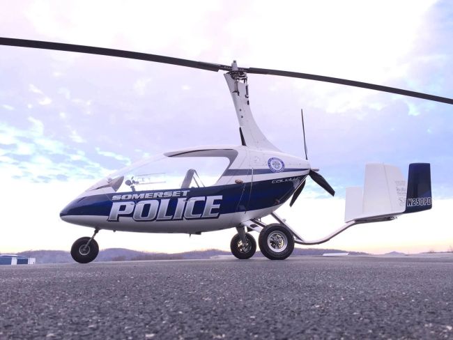 AutoGyro Cavalon im Polizei-Einsatz · Somerset PD
